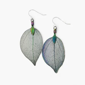 PENDIENTES DE HOJAS NATURALES TORNASOL