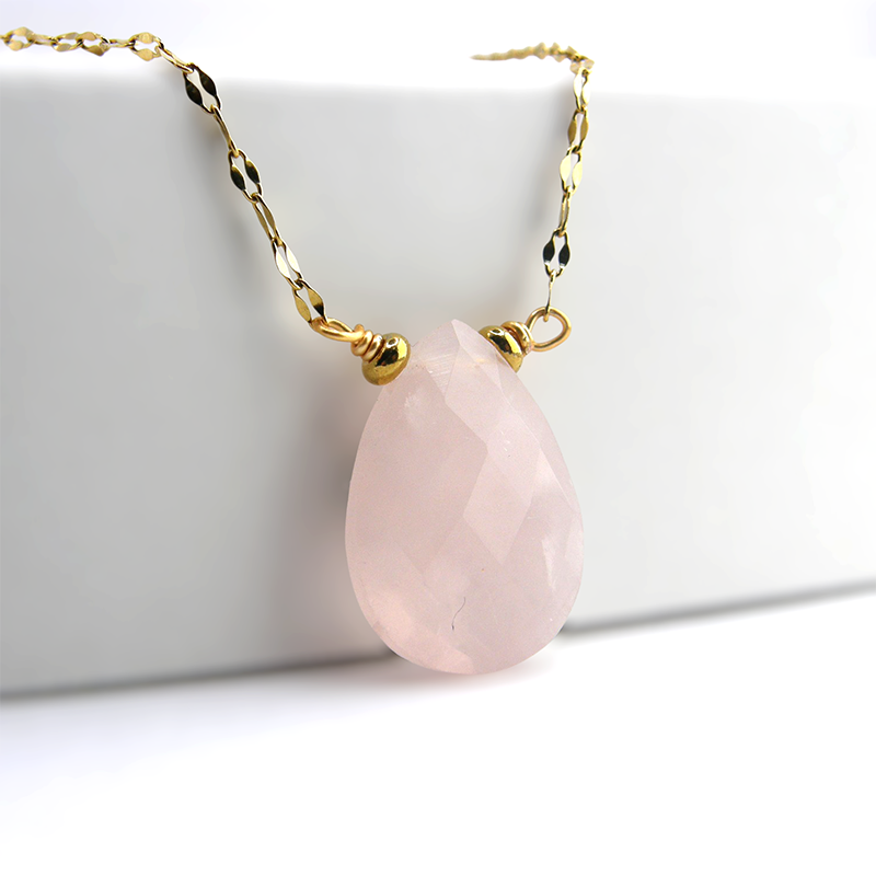Colgante de cuarzo rosa - Imagen 2
