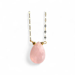 Colgante de cuarzo rosa