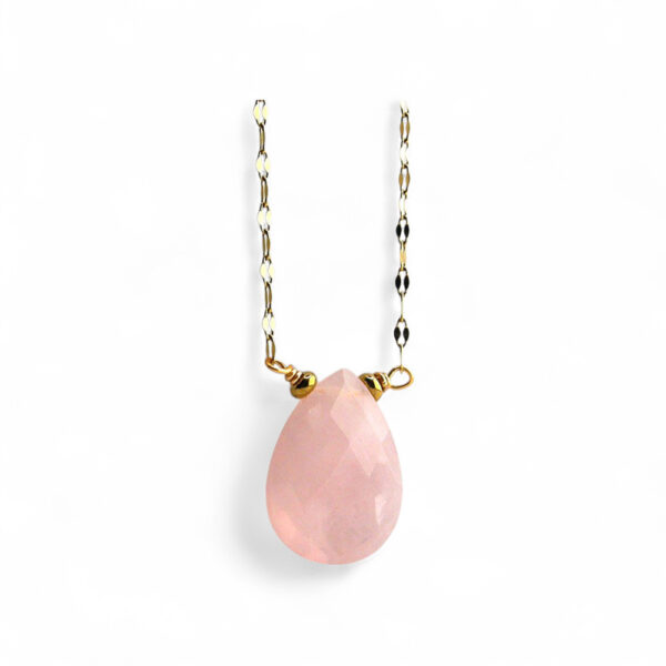 Colgante de cuarzo rosa