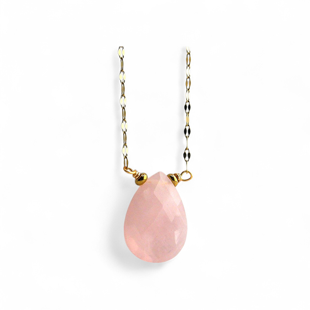 Colgante de cuarzo rosa