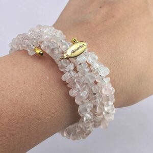 Pulsera de Cuarzo Rosa Colección AlmaChips